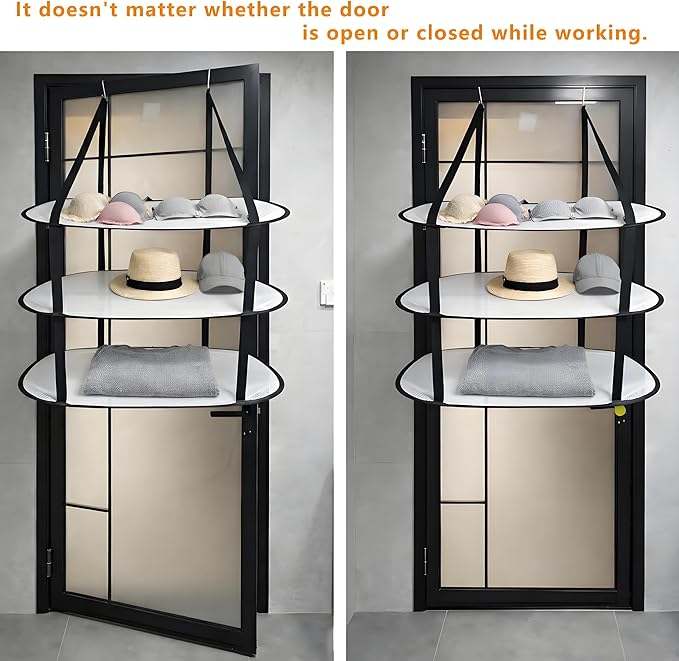 SAMJANE Sweater Drying Rack Hanging – Lay-Flat Warp-Knit Airflow Mesh for Delicates, 3-Tier Foldable Space-Saving Door-Hanging Design for Fast Drying & No Deformation in Small Spaces (Black- 3 Pack)