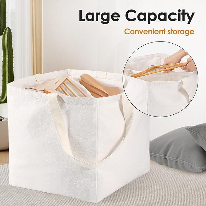 Hanger Storage Bag, Clothes Hanger Organizer Holder for Space Saving, Hanger Triangle or Square Storage Bag with Handles for Closet Drying Rack (1, Square)
