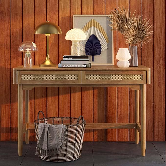 76QT rattan woven basket, withhandle, extra-large storagebasket, suitable for all areas ofthe home