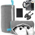 Shoe Washing Machine Bag,Reusable Laundry Cleaning bags for Washer and Dryer Fluffy Fibers 360° Wrap-Around Cleaning for All Shoes with Adjustable Shoe Trees & Dust-Proof Bag (Grey 4Pcs)