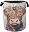 Highland Cow Laundry Basket Collapsible Laundry Hamper Oxford Storage Bin for Clothes Storage, Toy Organizer, Books and Sundries 16" X 20.8"