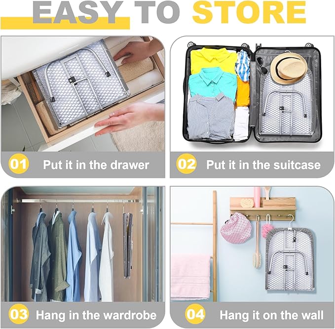 Chunful Portable Tabletop Ironing Board, Foldable Small Compact Ironing Board with Mat & Hook for Hanging Travel Mini Iron Non Slip Feet Table Storage for Dorm Space, 32 x 12 in(Elegant,Dark Gray)