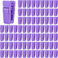 80 Pcs Plastic Baby Hanger Clips Slim-line Finger Clips Set for Clothes Hanger Velvet Hanger (Purple)