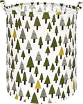 Christmas Tree 19.7 Inch Round Laundry Clothes Hamper Laundry Basket with Handles,Storage Organizer Bins Laundry Gift Basket for Room, Bedroom Decor