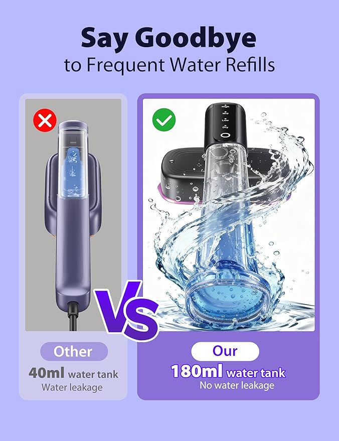 Sundu Steamer for Clothes,15s Fast Heat-up Handheld Garment Steamer,35mins Runtime & 180ml Large Tank,25g/min Steam,Ceramic Panel,Stands on Desk,Wrinkle Remover for Travel, Home, Office(Gray Gold)