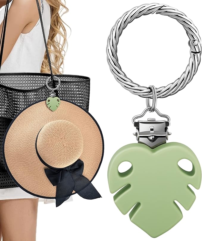 Hat Clip - Hat Holder for Travel on Bag - Silicone Hands Free Hat Clip for Purse Luggage - Protect Hat from Falling