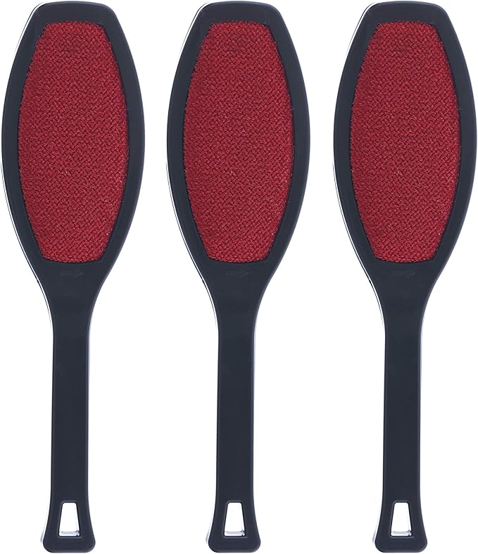 Superio Suede Lint Brush Magic Remover for Clothes, Double Sided Garment Brush, Soft Bristles, Portable Trap Tool Removes Pet Hair, Dust from Carpet, Hats, Wool Suit, Suede Couch, 3