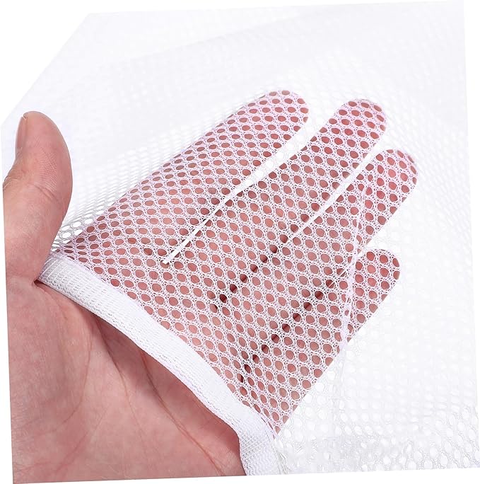 2pcs Mesh Bag with Hook Hanging Laundry Bags Multi-functional Mesh Bags for Kitchen Bathroom Storage Bag