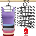 4Pcs Tank Top Hangers Space Saving Hanger Organizer Bra Hangers for Closet Organizer 360° Rotating Metal Closet Organizers and Storage Lingerie for Cami Bras Belts Swimsuits Lingeries Black