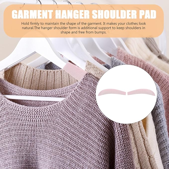 Garment Hanger Shoulder Pad 10PCS Flocking Hangers Shoulder Pads Clothes Hanger Shoulder Forms Shoulder Support Protectors Non Clothes Hanger Shoulder Forms