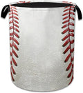 Baseball Art Laundry Basket Oxford Laundry Hamper Collapsible Clothes Toy Storage Bin for Bathroom Bedroom Room Decor 16 X 20.8 Inch
