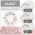 Nursery Organization Closet, Baby Clothes Hanging Size Dividers: Months & Years Sets, Girl Boho Vintage Blue Floral Décor, Useful Nursery Organizer and Storage Baby Shower Registry Necessities