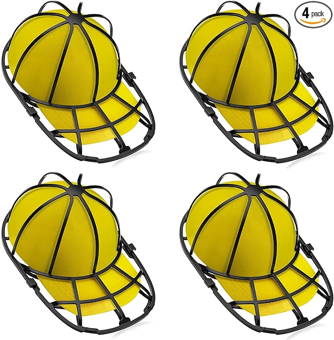 Coopache 4 Pack Hat Washer for Baseball Cap Washer Cage for Washing Machine,Ball Cap Washing Frame Hat Cleaner Holder Protector for Dishwasher