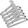 Tosnail 50 Pack 16-Inch Stainless Steel Wire Metal Hangers, Non-Slip Hanger, Space Saving Closet Clothes Organizer, Grey