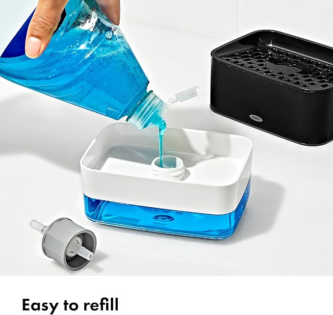 OXO Good Grips Soap Dispensing Sponge Holder - Black