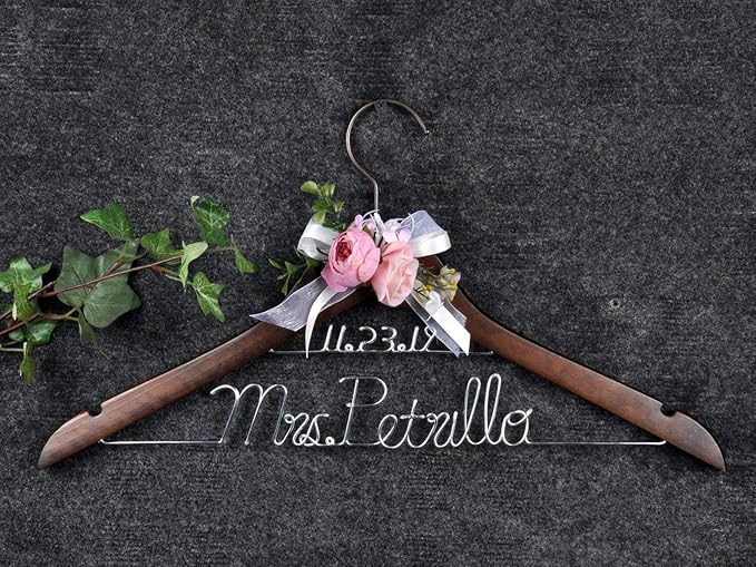 Personalized Bride Hanger - Wedding Gift for Bridesmaid, Honor Maid, Doctor - Graduation Dress Hanger