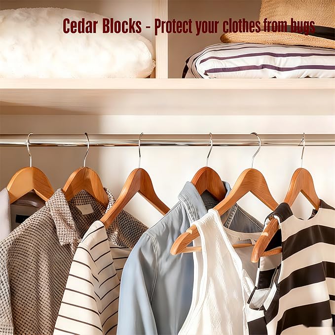 200 Pack Cedar Blocks for Closet Storage Cedar Sticks Aromatic Red Wood Sticks Chips for Closet Wardrobe Cedarwood Planks Natural Kitchen Storage and Drawers Freshener