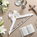 First Holy Communion Hanger First Communion Gift White Bow Dress Hanger 1st Holy Eucharist Party Favors Cross Gift Holiday Ceremony Decoration