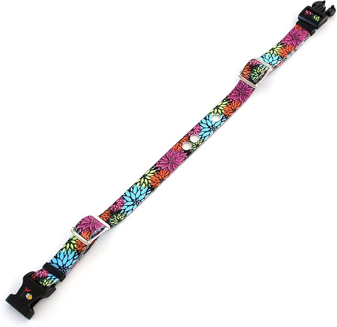 Replacement Containment and Training Collar Strap for Most Dog Fence Brands by Extreme Dog Fence (Medium: 13" - 18" x 3/4", Flower Days)