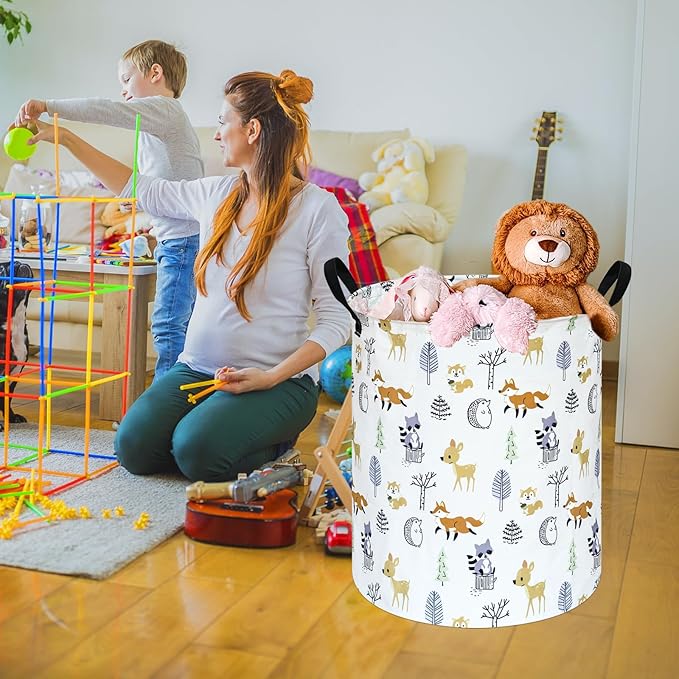 Baby Laundry Basket Kids Toys Storage Bins Women Organizer Nursery Hamper Gift Baskets for Home,Office,Home Decor
