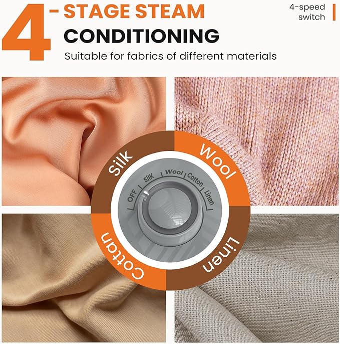 Sweetcrispy Garment Steamer for Clothes Standing, 1500W Powerful Clothes Steamer Standing with Wheels, 1.7L Water Tank for 55 Min Continuous Steaming, Professional Wrinkle Remover Heats in 45 Seconds