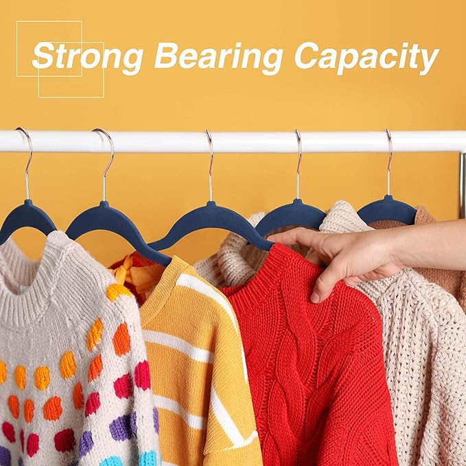 DLD Hangers Non Slip Suit Hangers 50 Pack Space Saving Clothes Hanger Non Slip Hanger Ultra Thin Adult Hanger for Coats, Suit