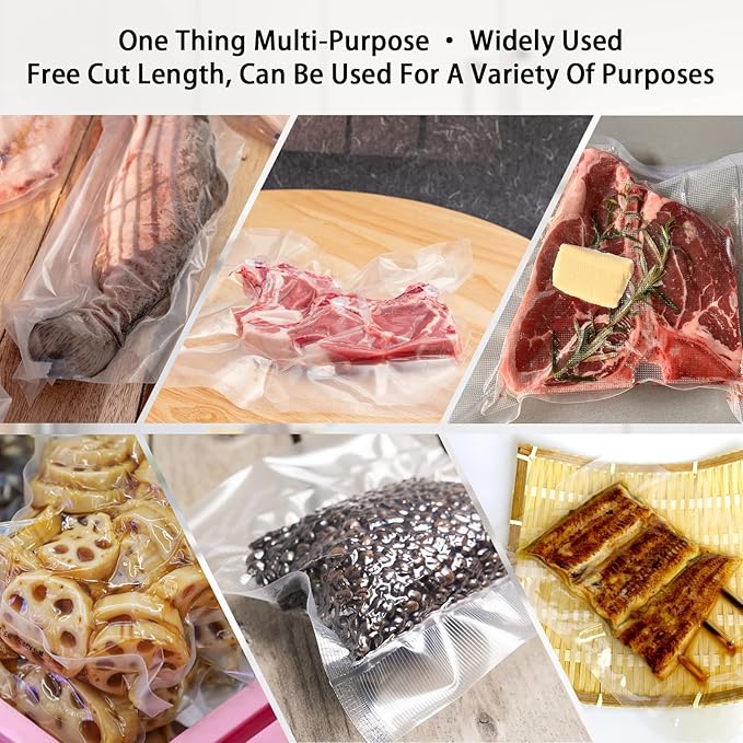 Vacuum Sealer Bags, Food Vacuum Sealer Bag, 100Pcs 3.5" x 5.1" Smell Proof Bags, Heavy Duty, Puncture Prevention, Boilsafe, Freezable, BPA Free, Commercial Grade, Fit Airtight Food Storage Sous Vide