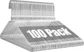 Wire Metal Clothes Hangers Bulk 100 Pack, 16 Inch 12 Gauge Standard Size, Slim Space Saving for Coat Suits Shirts Pants Skirts, Non Slip, Silver