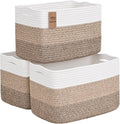 Baskets for Organizing,Storage Baskets,3 Pack Baskets for Shelfves,15"×10"×9" Woven Basket,toy storage bins,bins for organization