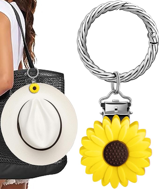 Hat Clip - Hat Holder for Travel on Bag - Silicone Hands Free Hat Clip for Purse Luggage - Protect Hat from Falling