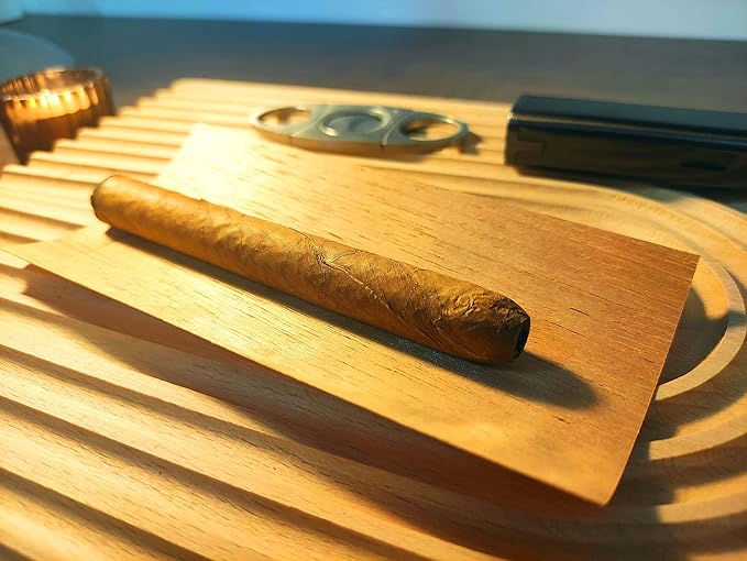 Woho Spanish Cedar Sheets for Humidor, Spanish Cedar Wood Veneer Lumber Strip Chip for Dividing or Lighting Up Cigars, Humidor Accessories for Tube Jar and Box (10 Count (Pack of 1))