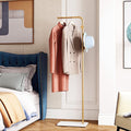 DR.IRON Modern Gold Coat Racks Freestanding Hall Coat Tree,Hat Racks with Marble Base & Coat Hanger with Umbrella for Entryway Hallway, Office or Bedroom