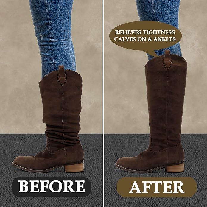Professional Cast Aluminum Boot Stretcher for Instep & Shaft, Adjustable Boot Expander Tool for Tight Leather Boots & Relieves Tightness on Ankle, Calf & Toe Box.