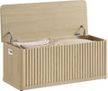 SICOTAS Storage Bench 40.2" Wide Shoe Bench with Lift Top Large Wooden Storage Chest Trunk Modern Blanket Chest with 2 Safety Hinges & Seating for Bedroom Entryway Living Room Hallway