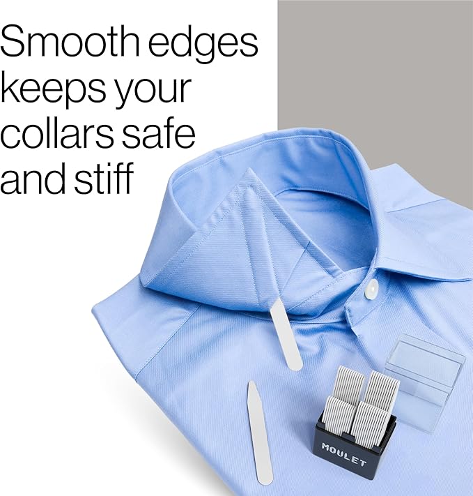 Collar Stays - 56-Piece Set in 4 Sizes with Precision Case – Gift for Sharp-Dressed Men