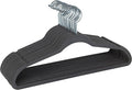 Simplify Slim Velvet Clothes Hangers | 25 Pack | Non-Slip | Shirts | Suit | Pants | Dresses | Garments | Closet Storage & Organization | Durable | Grey