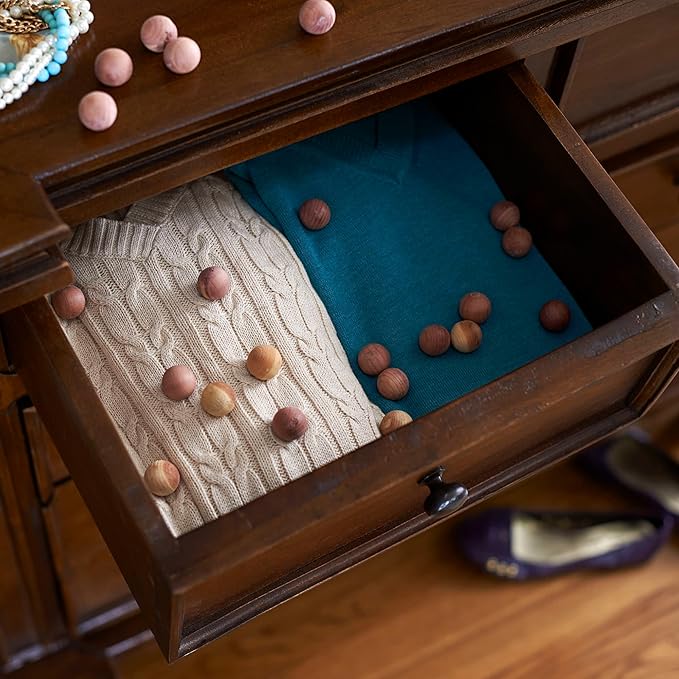CedarFresh 17840-1 Red Cedar Wood Balls | Freshen and Protect Closets | 48-Pack