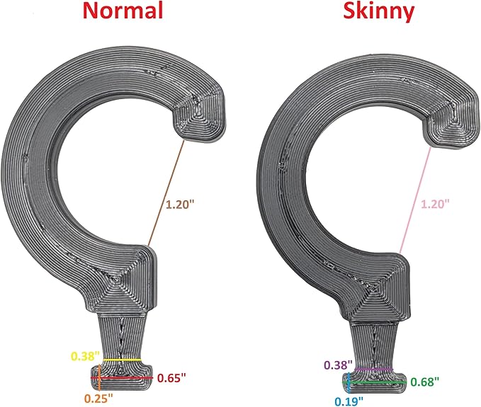 Cobra Buckle Belt Hanger Gear Mount Holder Storage Rack Tactical D Ring (Skinny, Blue)
