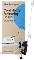Flexible Iron Cord Holder - Metal, Tabletop Mount - Tangle-Free Pressing & Ironing Board Cord Holder - Universal Fit & Steam Compatibility