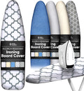 Home Intuition Iron Scorch Resistant Ironing Board Cover and Pad, 15x54, Standard Size Coated Thick Padding