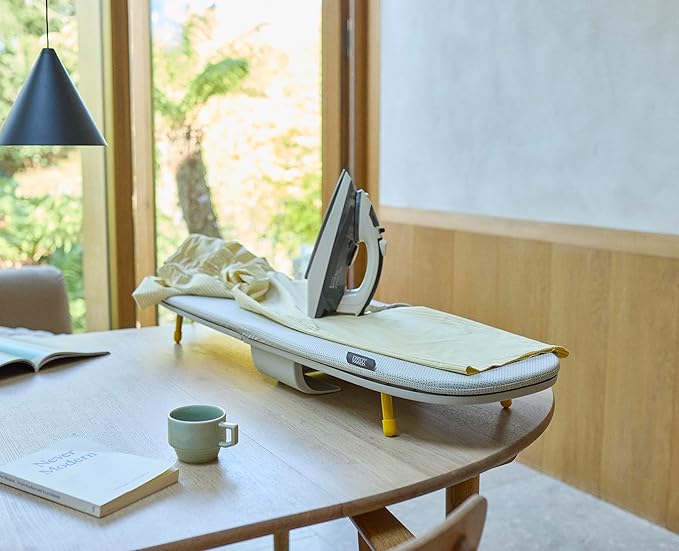 Joseph Joseph Pocket Max Portable Folding Tabletop Ironing Board, 43" Surface, Integrated Iron Storage Hook