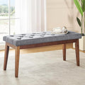 Upholstered Bench for Bedroom End of Bed,42.5-inch Entryway Bench for Living Room,Dining Bench with Padded Seat and Solid Wood Leg for Kitchen Bedroom,Indoor and Hallway