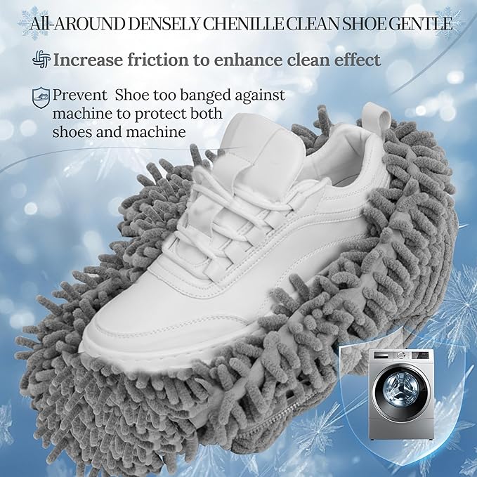 Shoe Washing Machine Bag, Laundry Shoe Bag for Washer and Dryer,2Pcs Reusable Shoe Bag for Washing Machine Fit Most Shoes Types (Grey 2 pcs)
