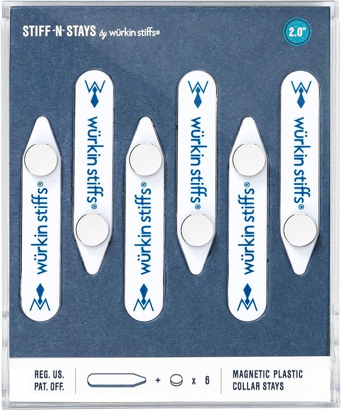 Würkin Stiffs Plastic Magnetic Collar Stays As Seen on Shark Tank | Stiff-N-Stays Collar Inserts