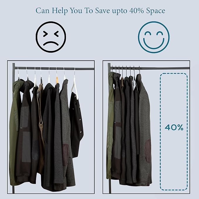 20 Pack Black Thin Plastic Hangers, Lightweight Yet Sturdy, Space-Saving Clothes Hangers for T-Shirts and Shirts, Slim Hangers, Break-Resistant Design with Premium European Quality