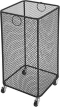 Wire Metal Rolling Laundry Basket On Wheels,Mesh Wire Laundry Basket Storage Cart for Bathroom Bedroom Dirty Clothes Storage (Type 6)