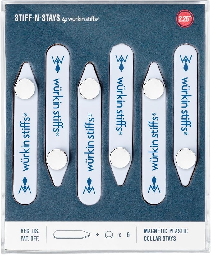 Würkin Stiffs Plastic Magnetic Collar Stays As Seen on Shark Tank | Stiff-N-Stays Collar Inserts