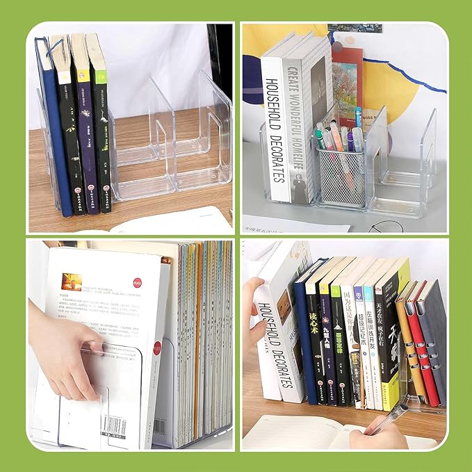 2 Pcs Purse Organizer for Closet, Acrylic Clear Purse Storage Organizers, Closet Organizers and Storage Purse Handbag Divider Holder, 4 Sections Purse Organizers Dividers in Bedroom Office (purple)