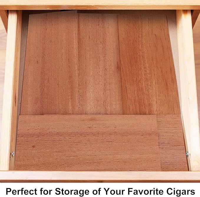 Fortune Nexus Cedar Wood Sheets for Humidor – 5-Pack, 0.45 mm Thick, 3.3″ × 8.1″ – Premium Moisture-Retaining Cedar Inserts for Cigars
