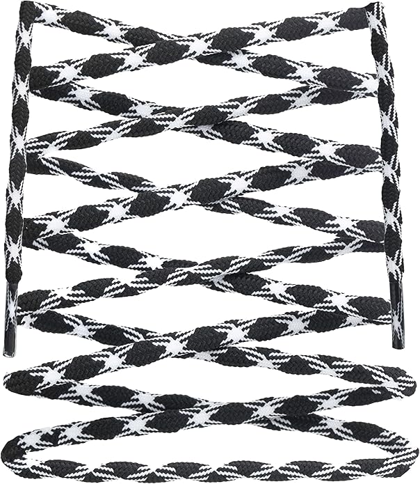 Premium Round Wave Shape Non Slip Heavy Duty Shoe Laces for Hiking Shoes, Boots and Sneakers